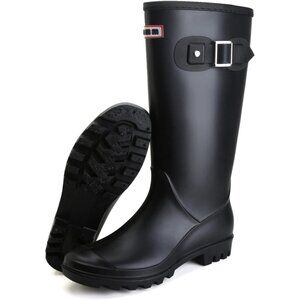 Women Waterproof Superior Anti-Slip Feature Rubber Rain Boots Work Fishing Shoes